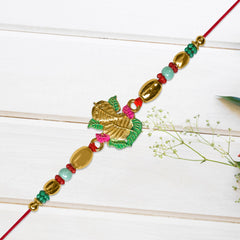 Golden Leaf Design Rakhi 