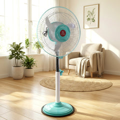 DeoDap 12V DC Hybrid Pedestal Table Fan (Adapter Not Include) - main product shot