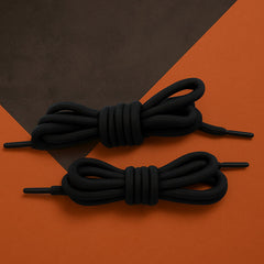 Mixed color sports shoe laces pair on white background