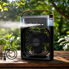 DeoDap Portable Air Cooler Fan with 7-Color Light â€“ Personal AC Fan - main product shot
