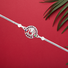 silver ganesha rakhi