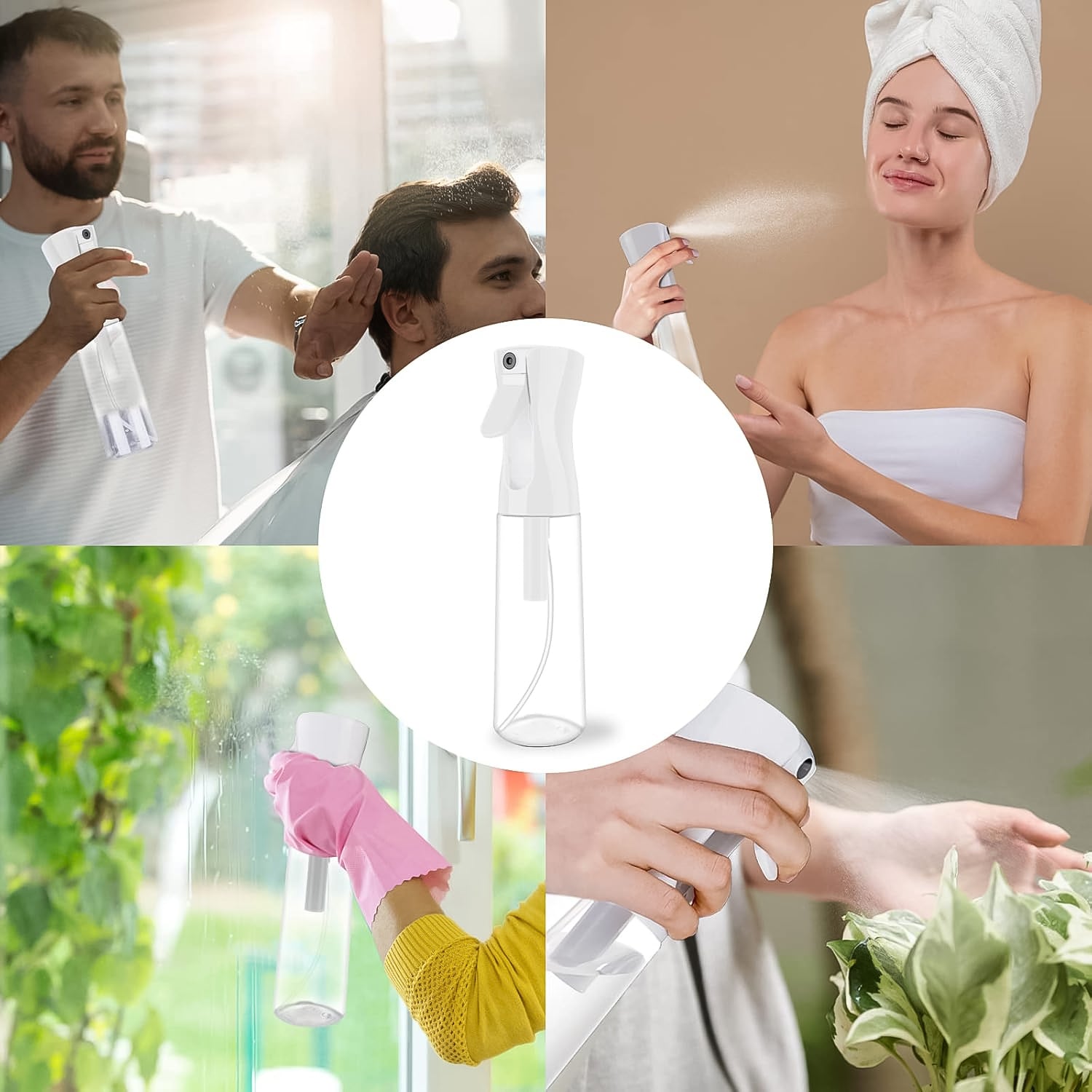 Continuous Fine Mist Spray Bottle - (1 Pc / 300 Ml Appox)