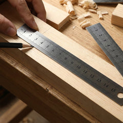 Edge metal ruler for precise measurements