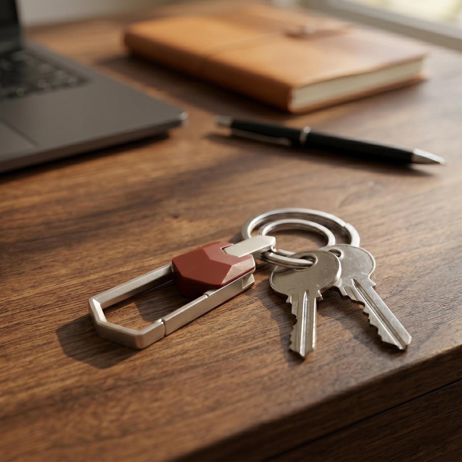 Premium metal carabiner with secure locking hook