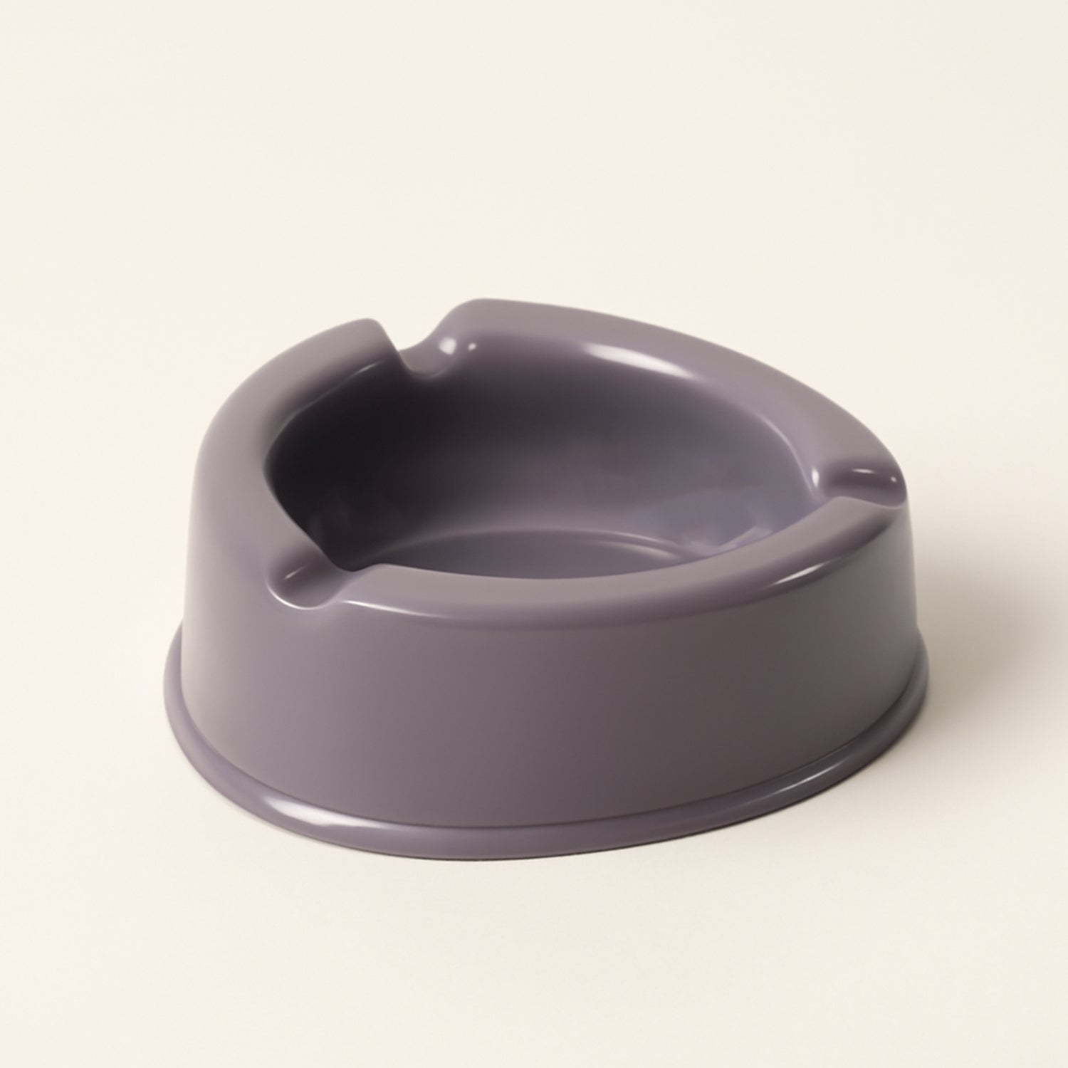 Oblivion Grey Plastic Ashtray with Wide Bowl