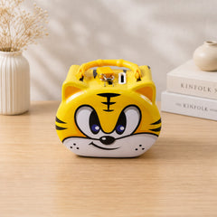 Cute Cartoon Design Metal Piggy Bank with Lock and Key (1 Pc Mix Design)