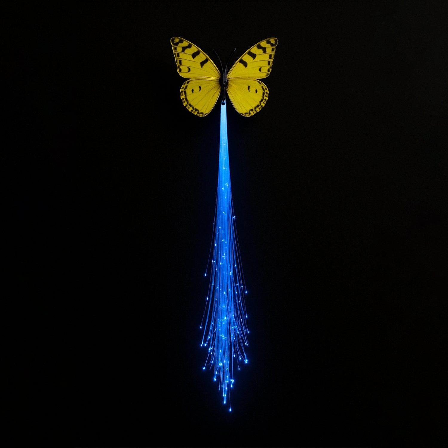 LED Butterfly Hair Braid Clip (Mix Color, 1 Pc)