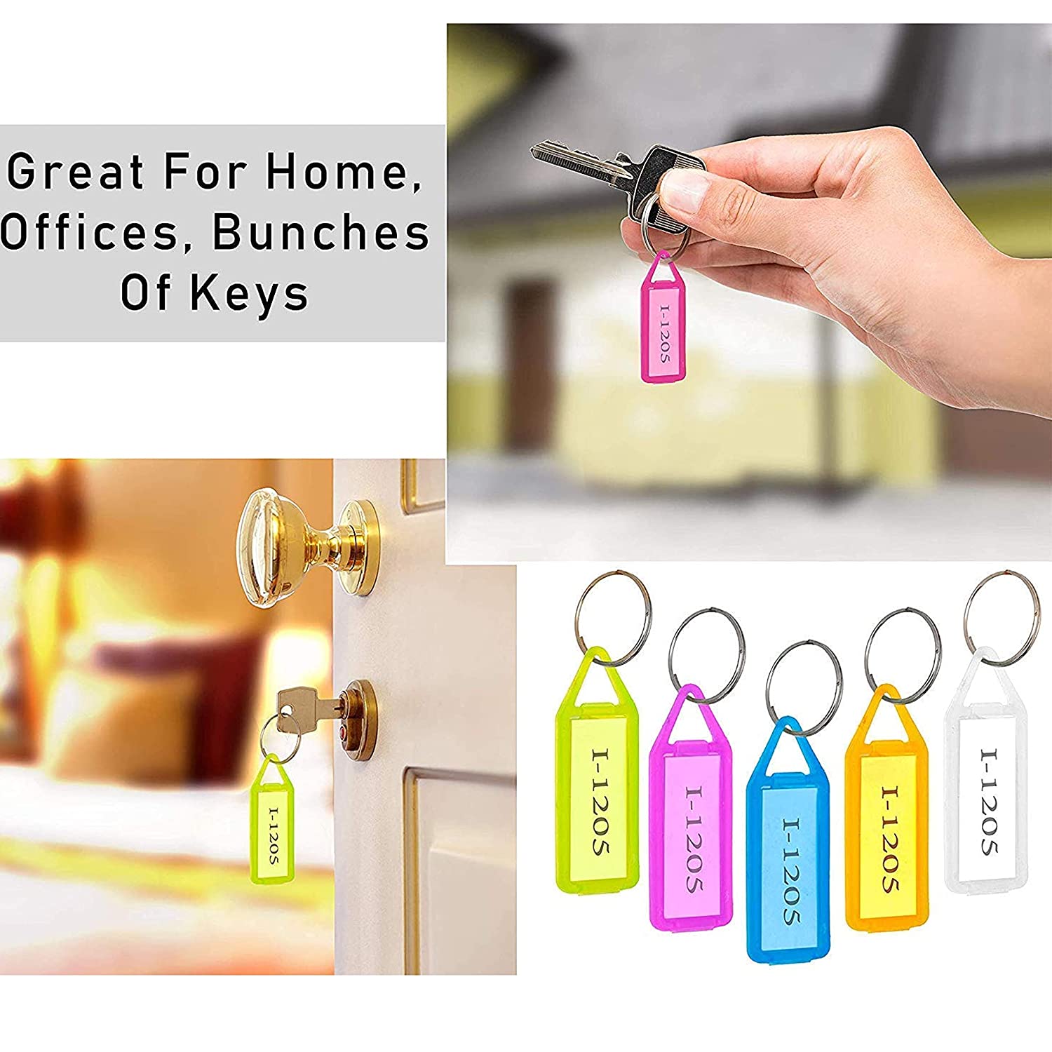 6170 50Pc Keychain Tag Label Used For Decorative Purpose On Keys And All. DeoDap