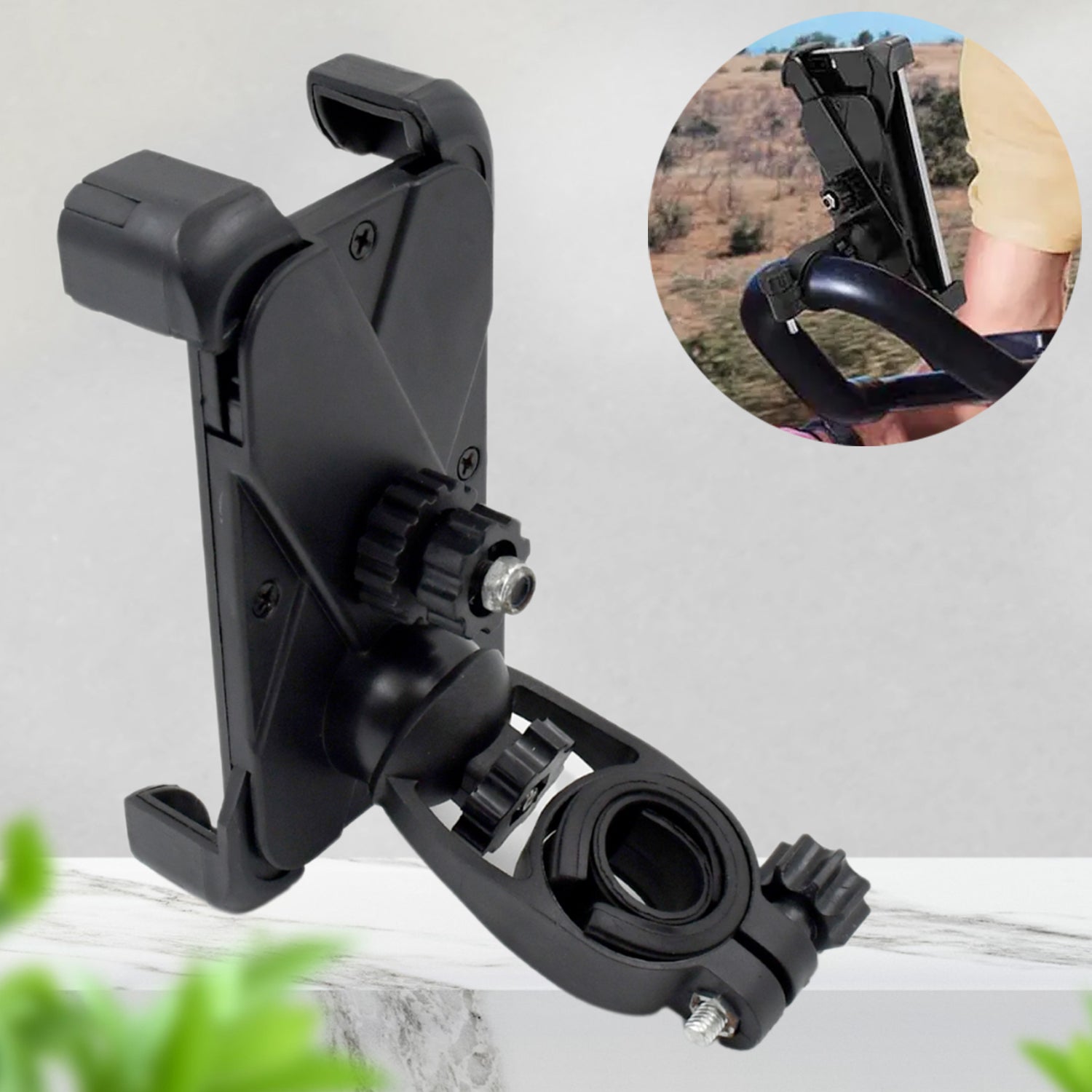 360Â° Rotation Phone Mount Motorbike Phone Holder (1 Pc)