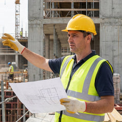 Top view of yellow safety helmet designed for reliable head protection on site