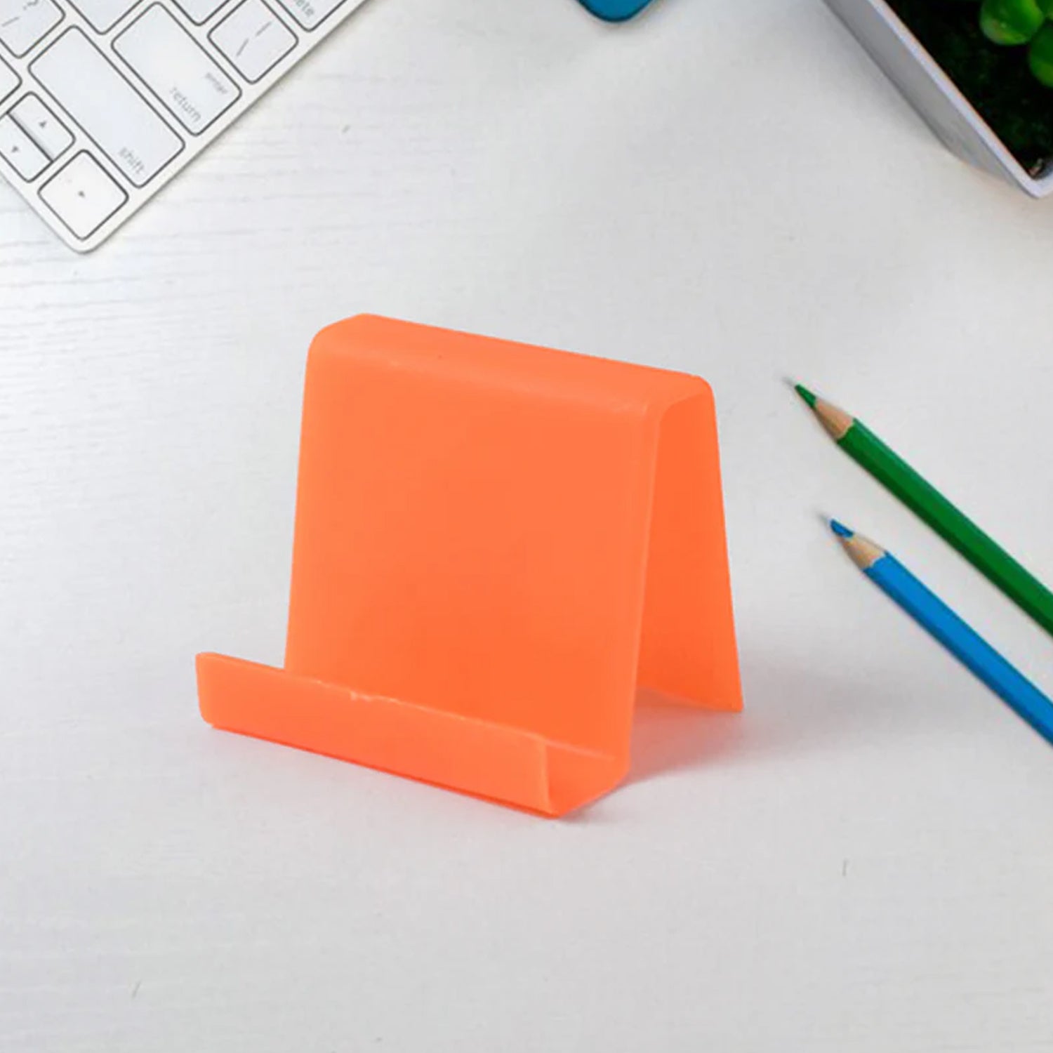 Durable Plastic Mobile Phone Stand with Angled Support (2 Pc / Mix Color)