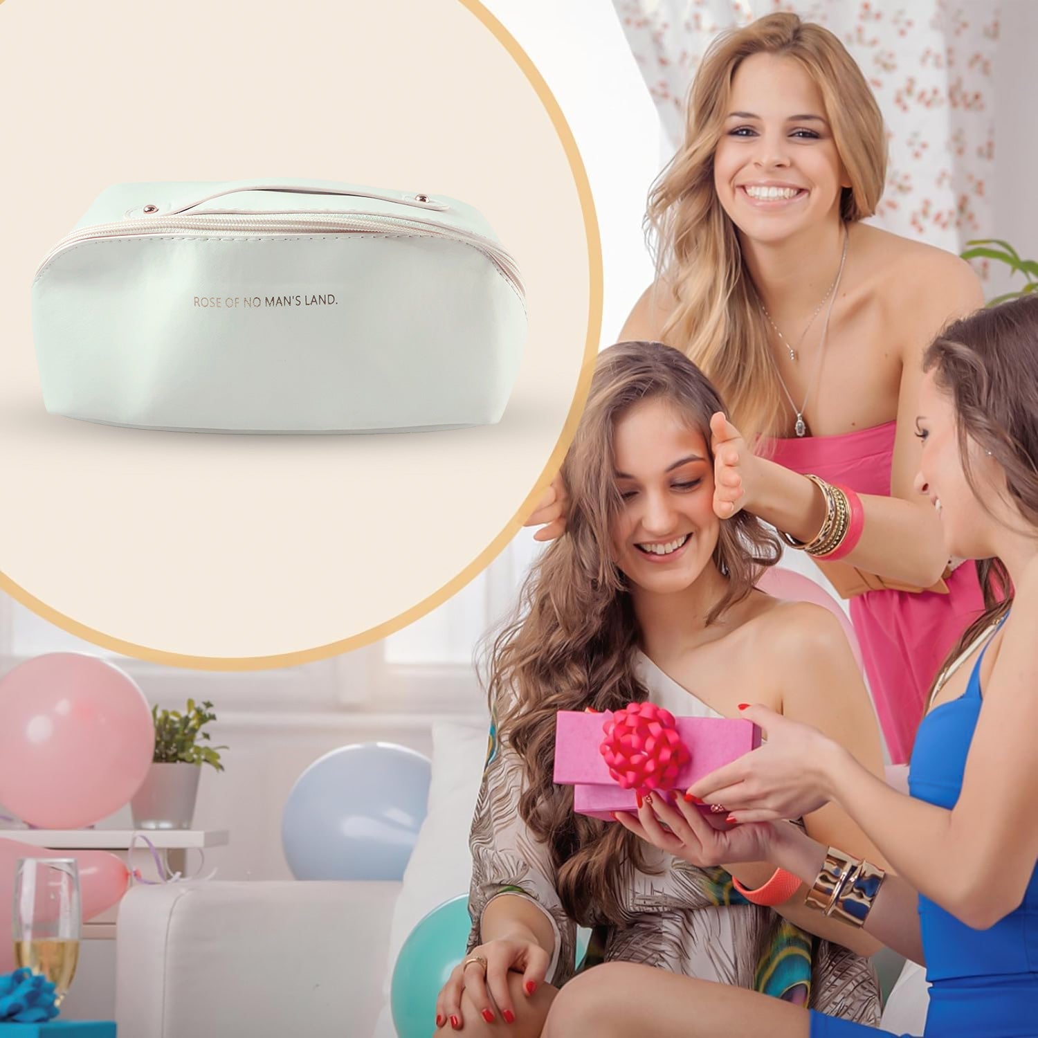 Makeup carry case with internal compartments