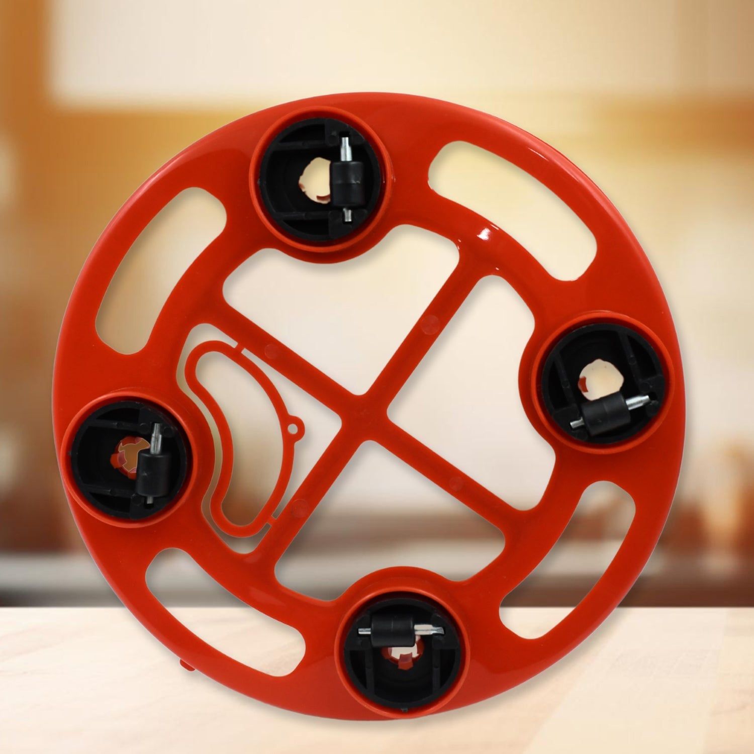 Gas trolley with castor wheels close-up