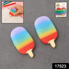 Jelly Popsicle Erasers â€“ Cute & Fancy Mini Erasers for Kids (2 Pc Set, Mix Design)