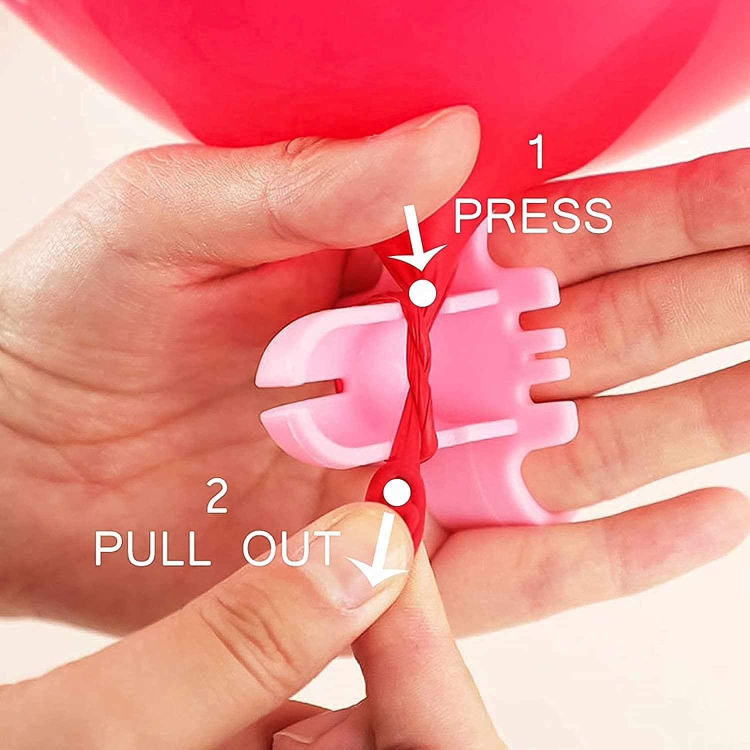 Balloon Tie and Decoration Tool Set in use