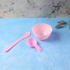 3-piece facial mask mixing bowl set with spatula and spoon