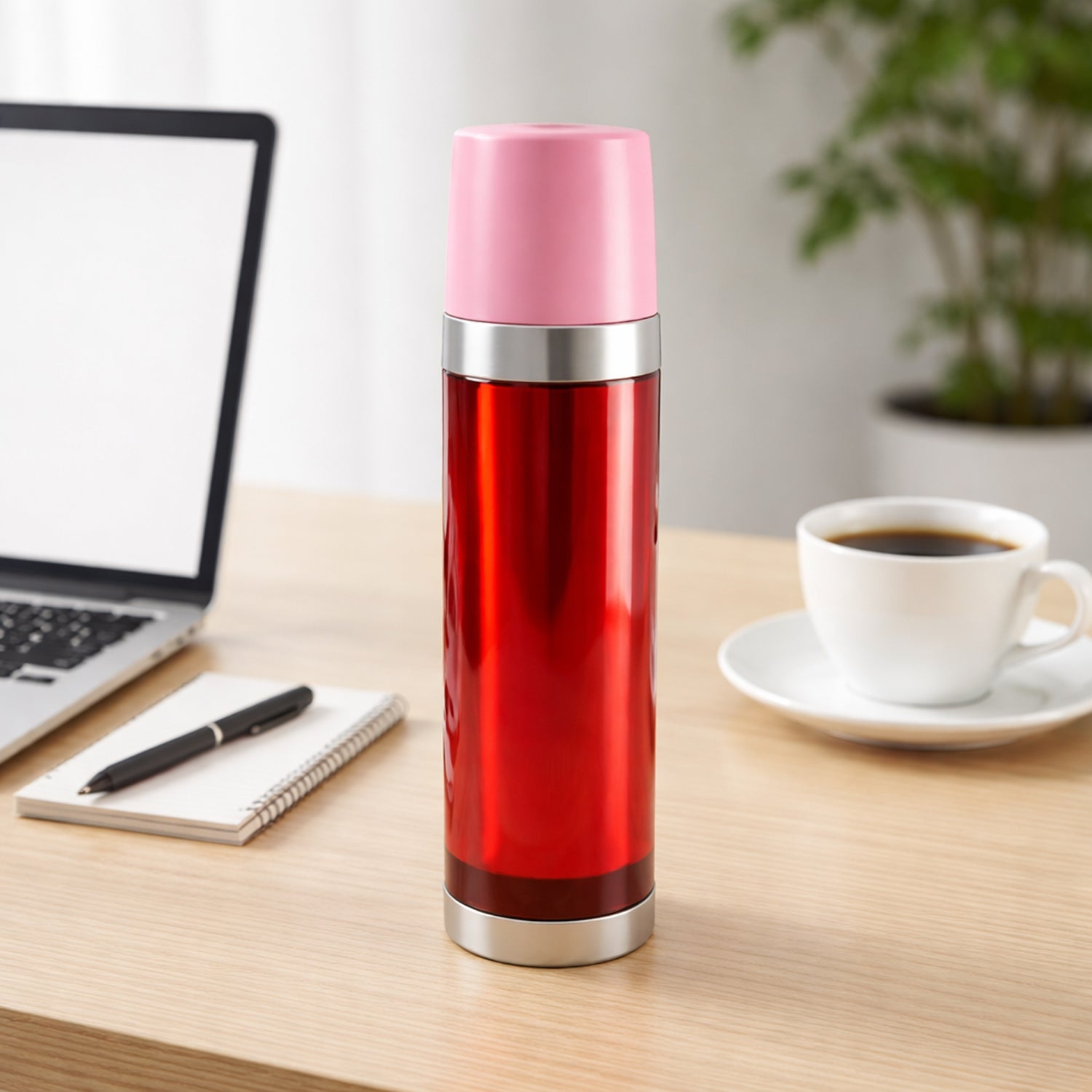 Front view of B-Grade stainless steel vacuum insulated flask bottle 500ml