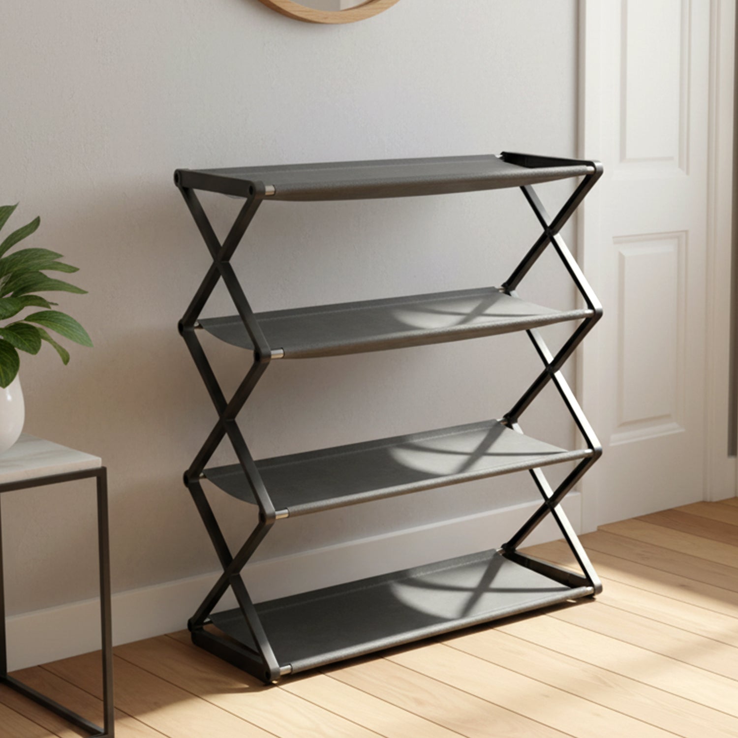 4 Layer Foldable Shoe Rack Organizer (1 Pc)
