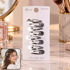 Metal snap hair clips set 4cm women