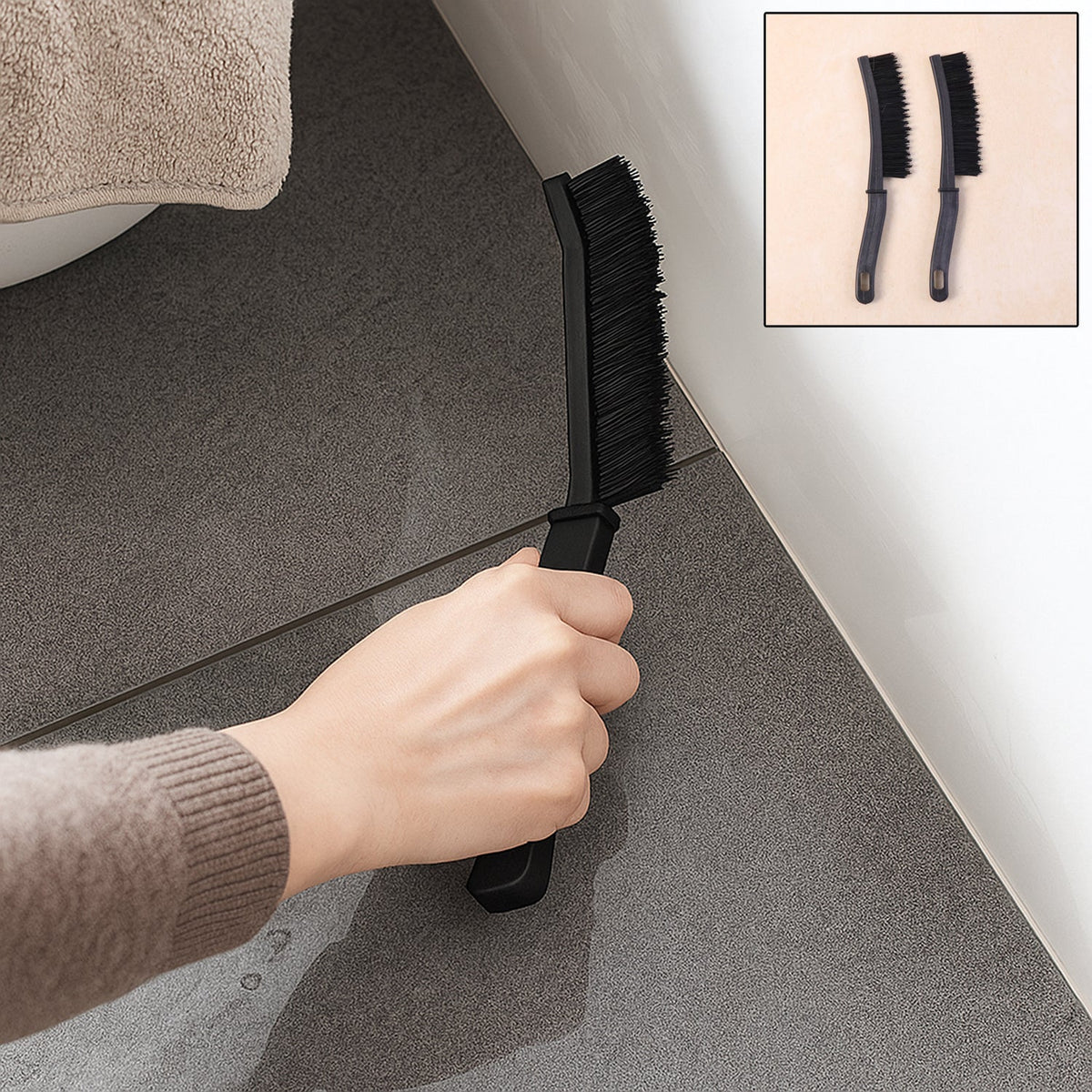 Long Handle Corner Cleaning Brush (2 Pc Set)