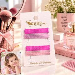 Pink ombre metal bobby pins girls kids
