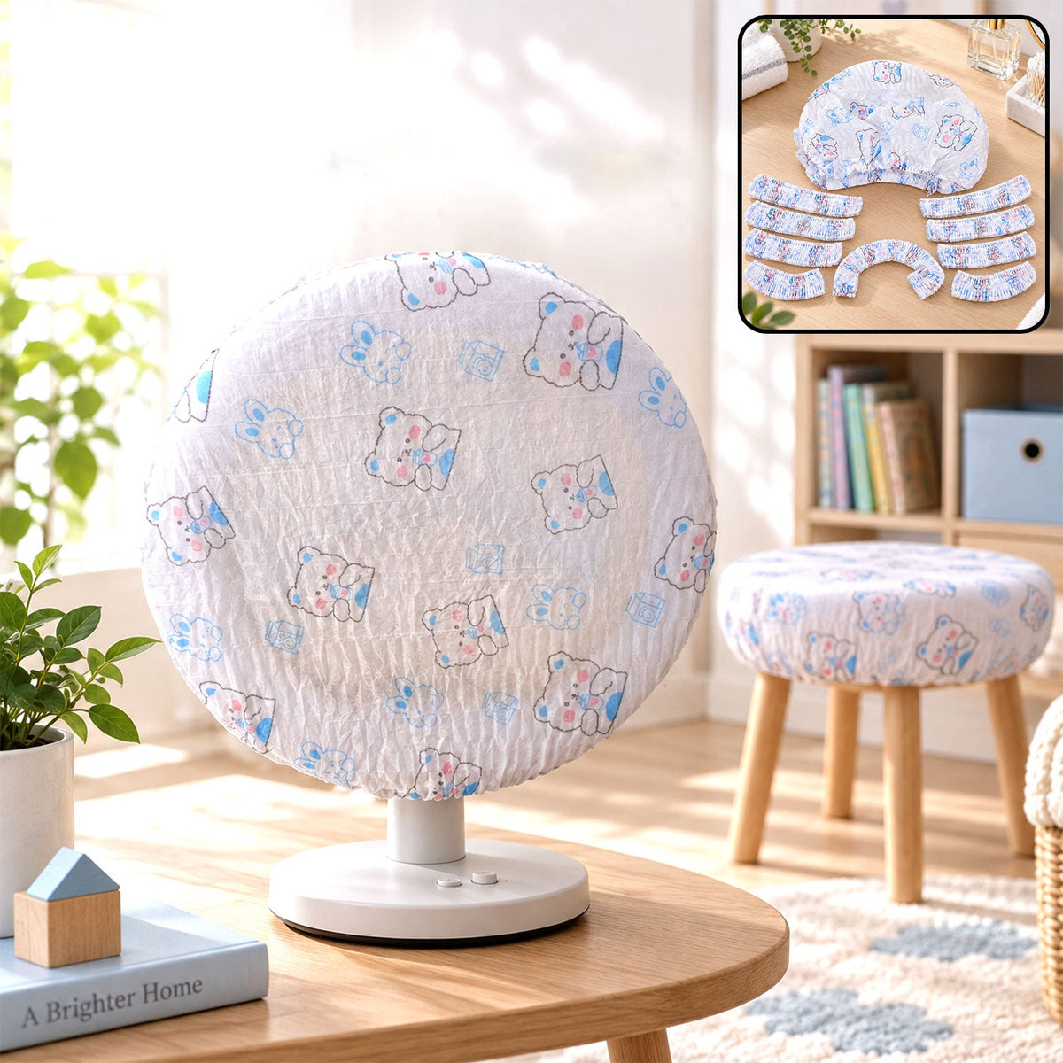 Elastic fan dust covers cartoon print table fan