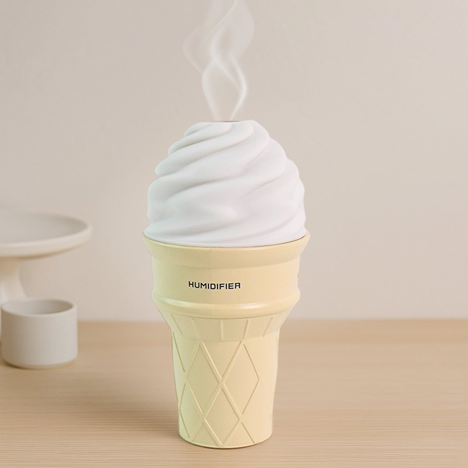 LED nightlight feature of cone humidifier