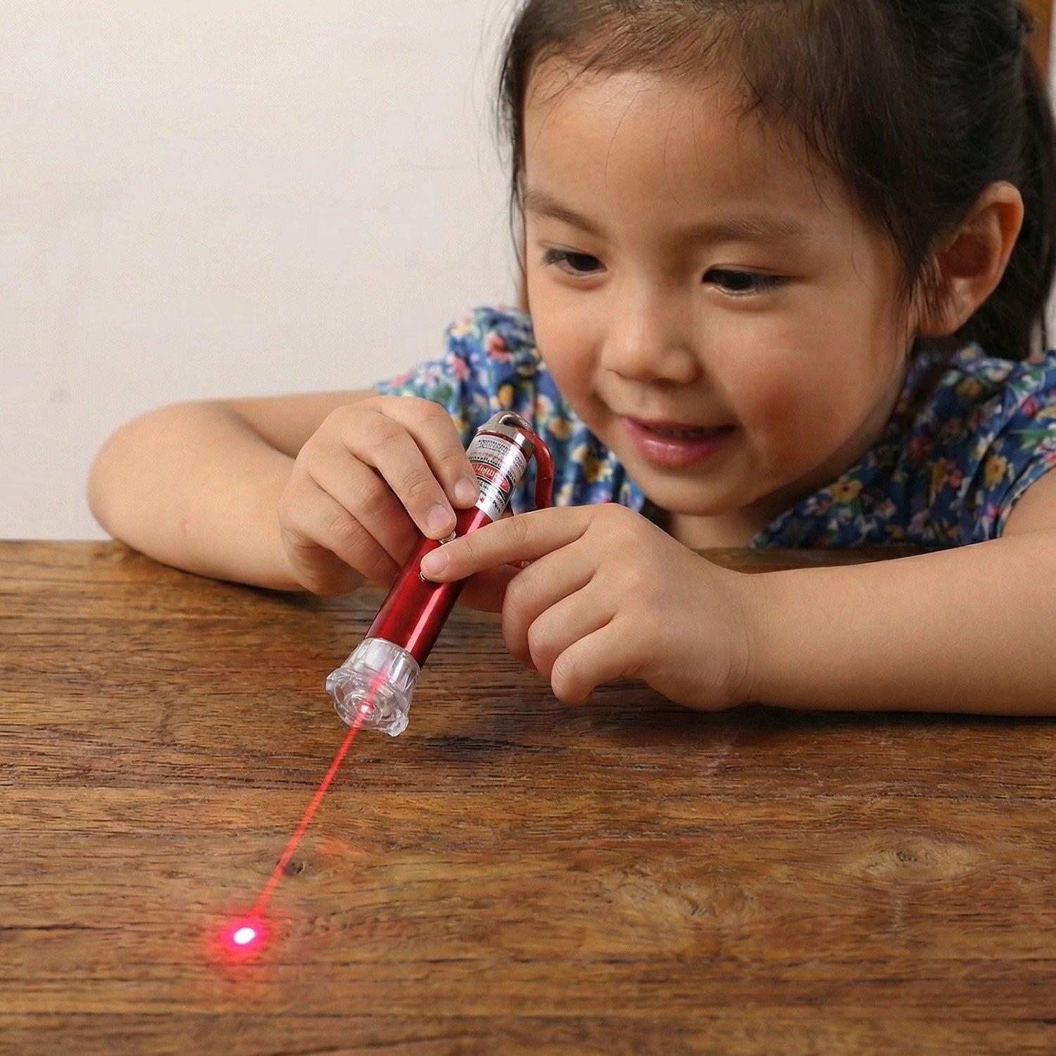 4-in-1 laser device with keychain hook attachment