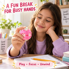 Transforming Spinner Flat Ball Toy with 360 Degree Spin for Kids and Desk Play