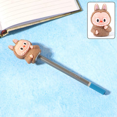 Side view of cartoon shaped eraser with pencil sharpener