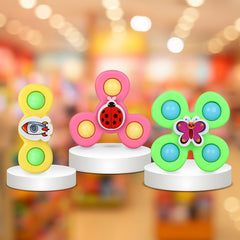 Colour Baby Spinner Toy Set – Suction Cup Sensory Spin Toys (3 Pc Set)