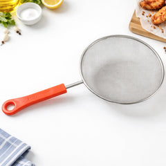 Big size fine mesh kitchen strainer with strong handle grip