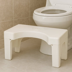 Foldable non-slip toilet squat stool with anti-slip strips