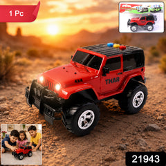 Kids Dinosaur Hunter Off-Road Friction Powered Toy Jeep Car (1 Pc)