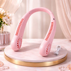 rechargeable pink neck fan