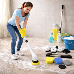 DeoDap 9-in-1 Electric Spin Scrubber key feature close-up