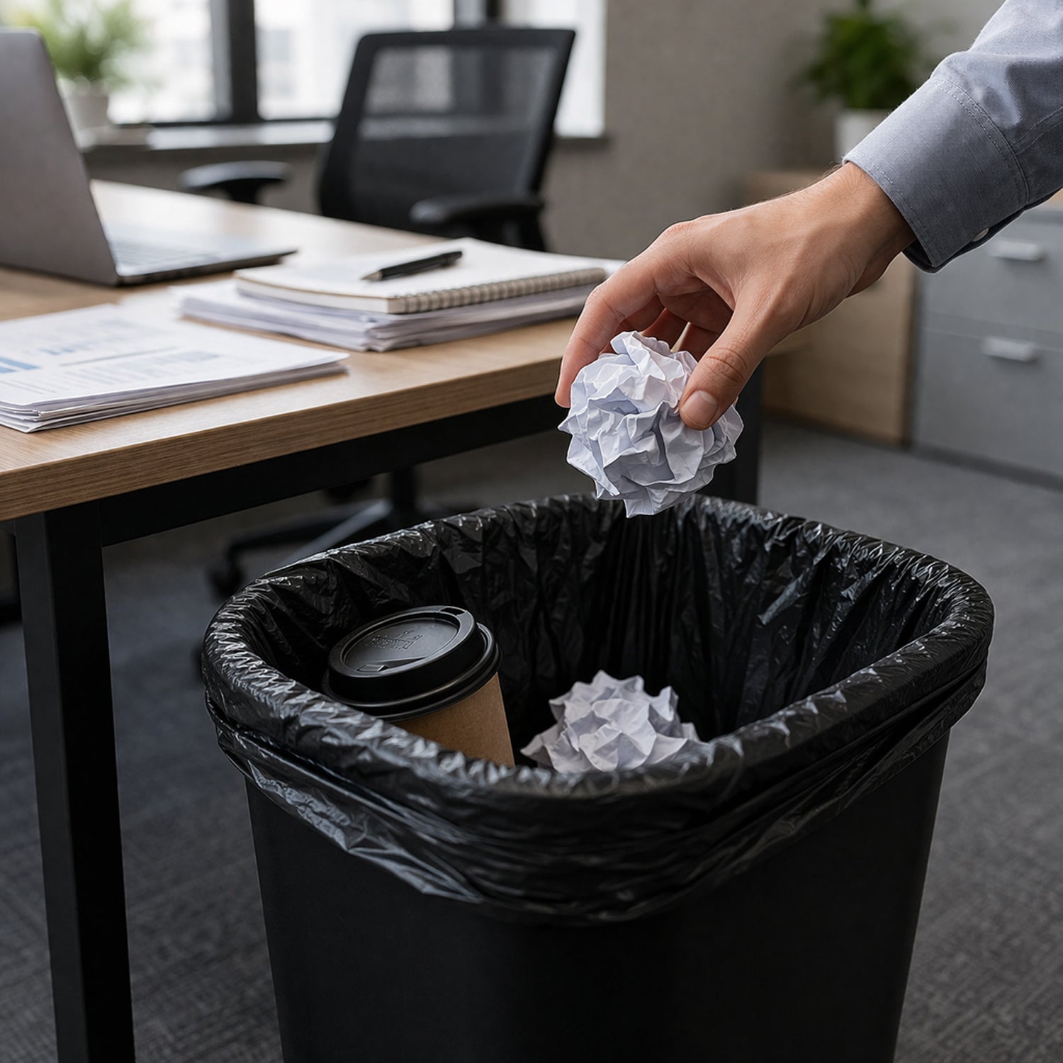 Heavy Duty Garbage Bags Roll (1 Roll, 30 Bag, 45x55 Cm)