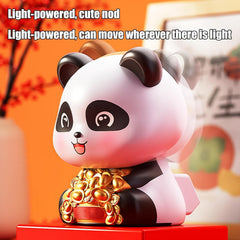 Solar Powered Moving Panda Car Dashboard Decoration â€“ 1 Pc