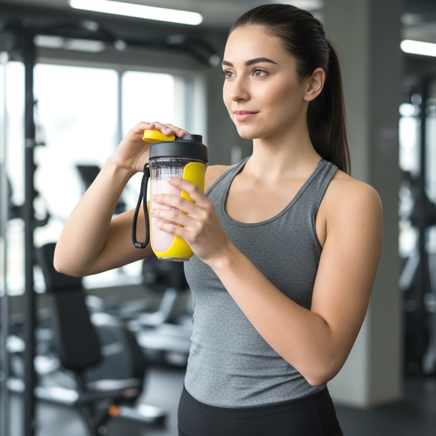 sports shaker bottle for workout nutrition drinks