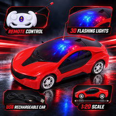 Close up of the remote control for the RC sports car toy