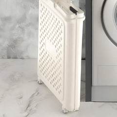 DeoDap Large Foldable Laundry Basket Wheels - scale