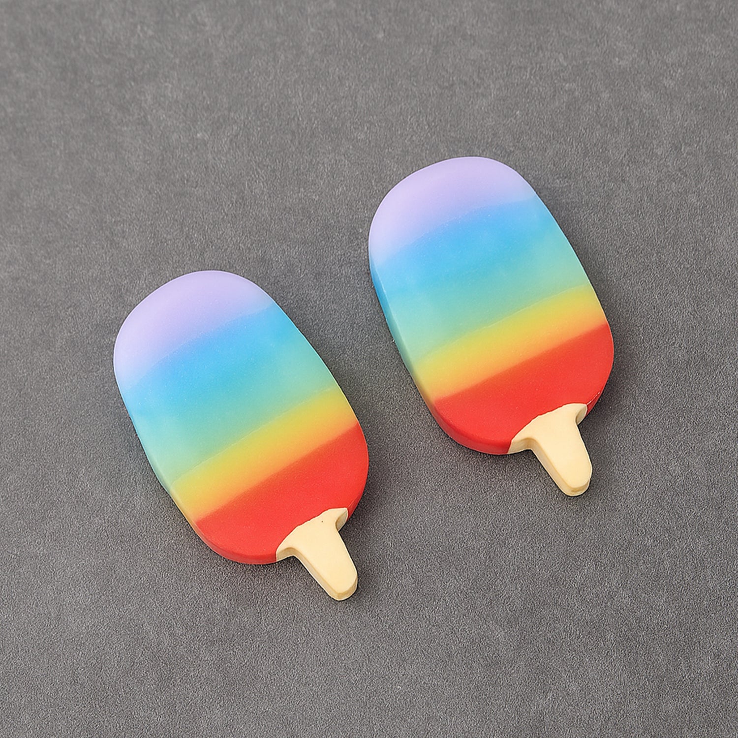 Jelly Popsicle Erasers â€“ Cute & Fancy Mini Erasers for Kids (2 Pc Set, Mix Design)