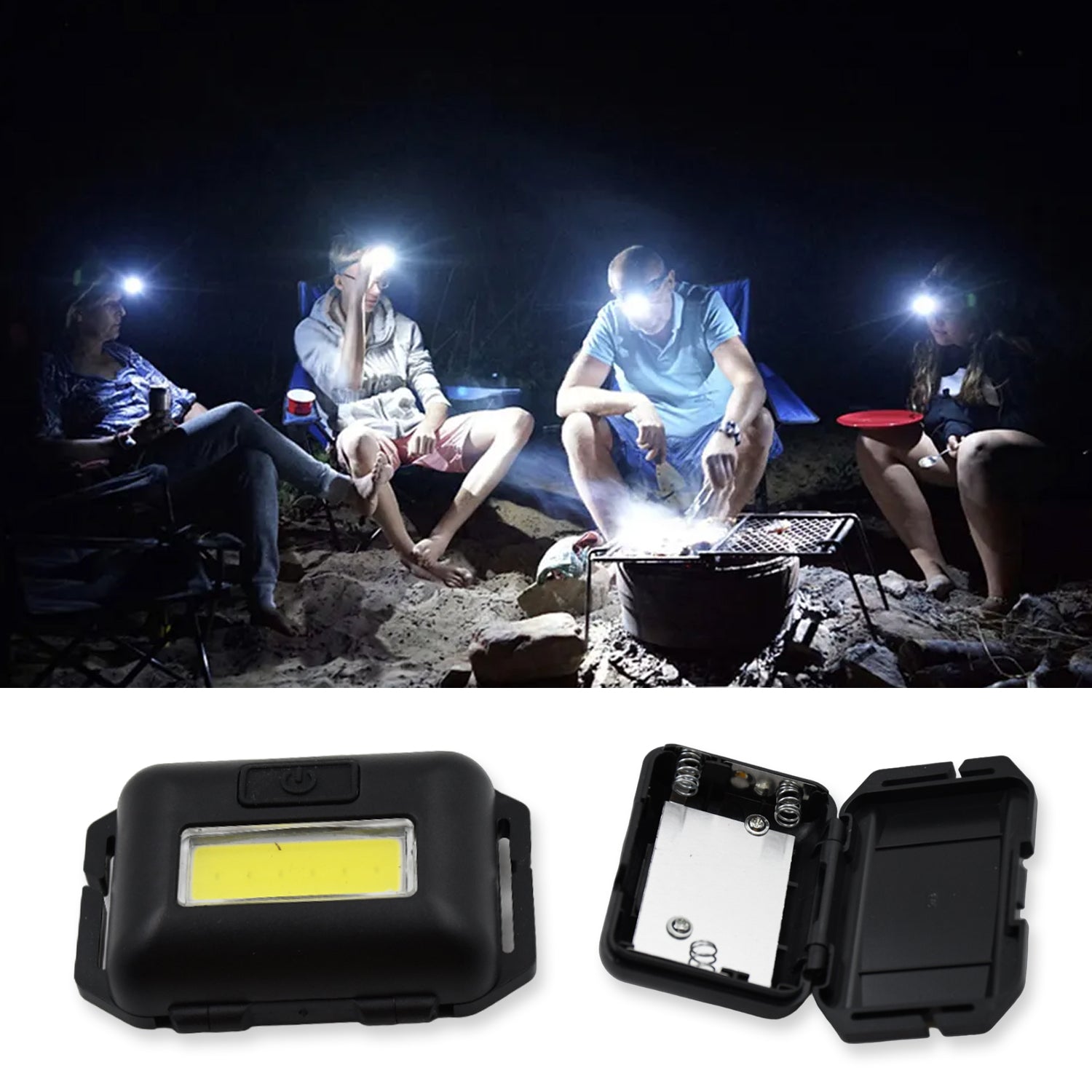 10W COB Waterproof Headlamp â€“ Portable Lantern for Camping, Hiking, Cycling & Hunting (1 Pc)