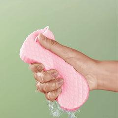 Using sponge on skin