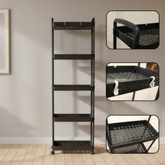 5 Layer Multipurpose Rolling Storage Rack (1 Pc)