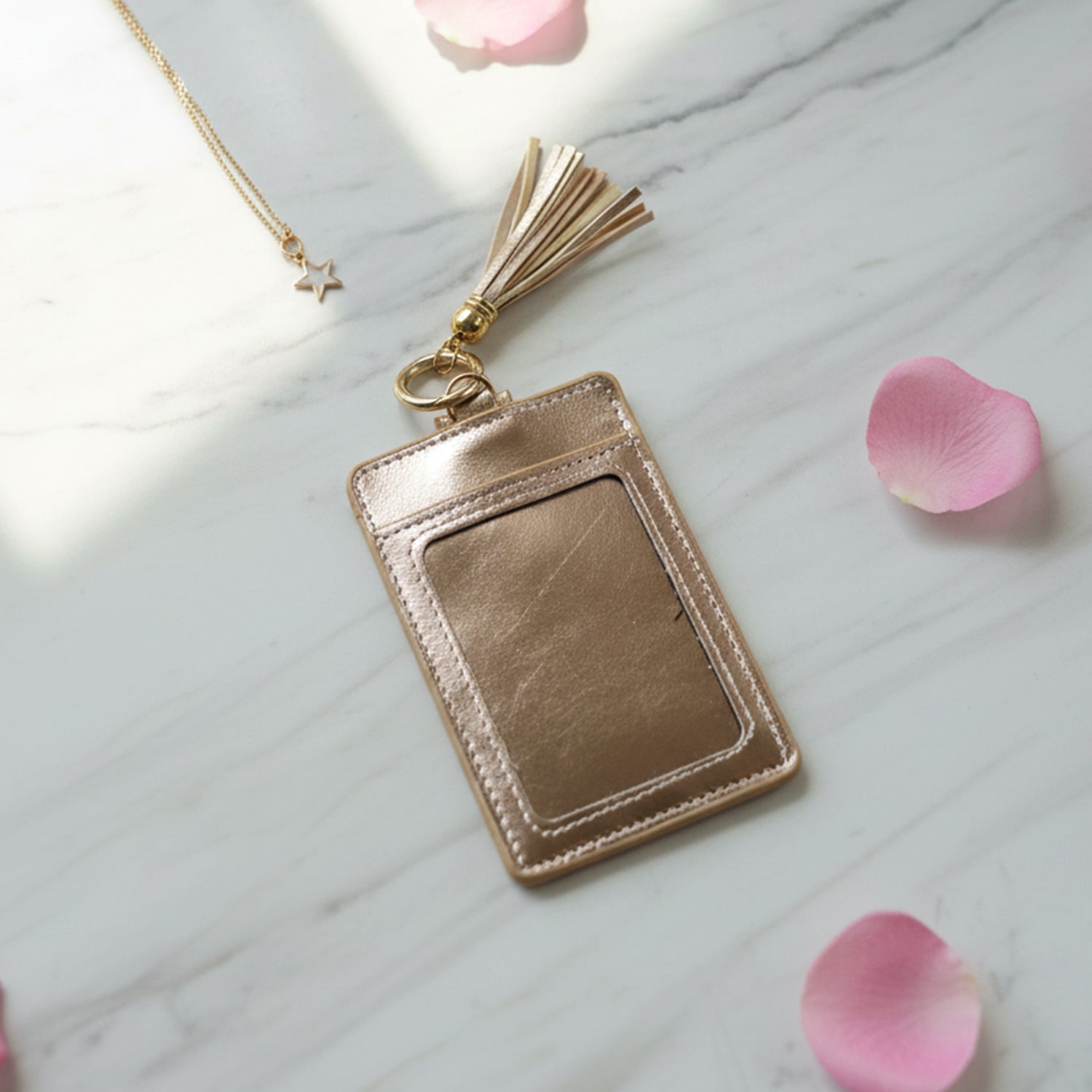 PU Leather Card Holder with Multiple Slots & Lanyard