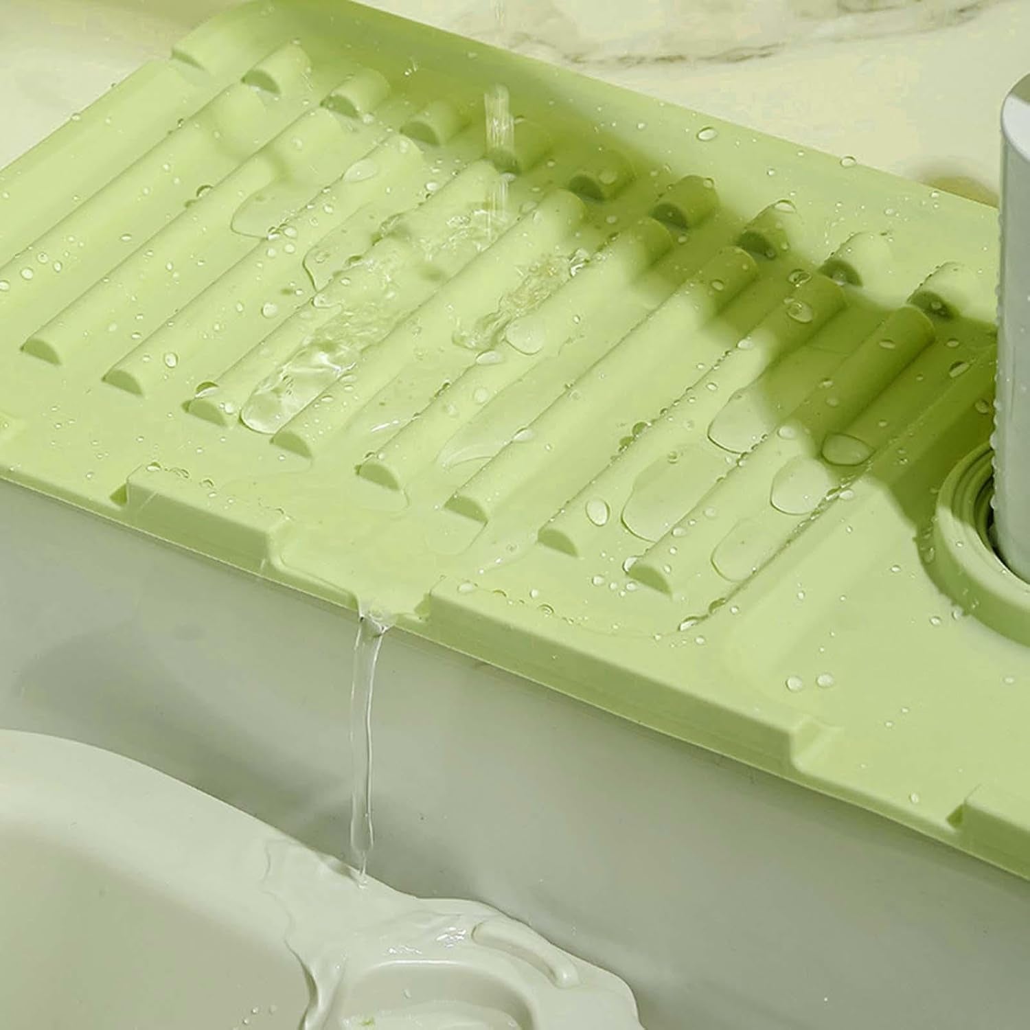 4914 Silicone Sink Faucet Pad, Drip Protector Splash Countertop, Rubber Drying Mat, Sink Splash Guard for Kitchen Bathroom Bar.