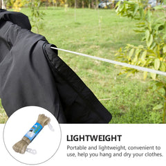 Clothesline Portable Travel Clothesline Adjustable with 2 Plastic Hooks (10 M Approx / 1 Pc)