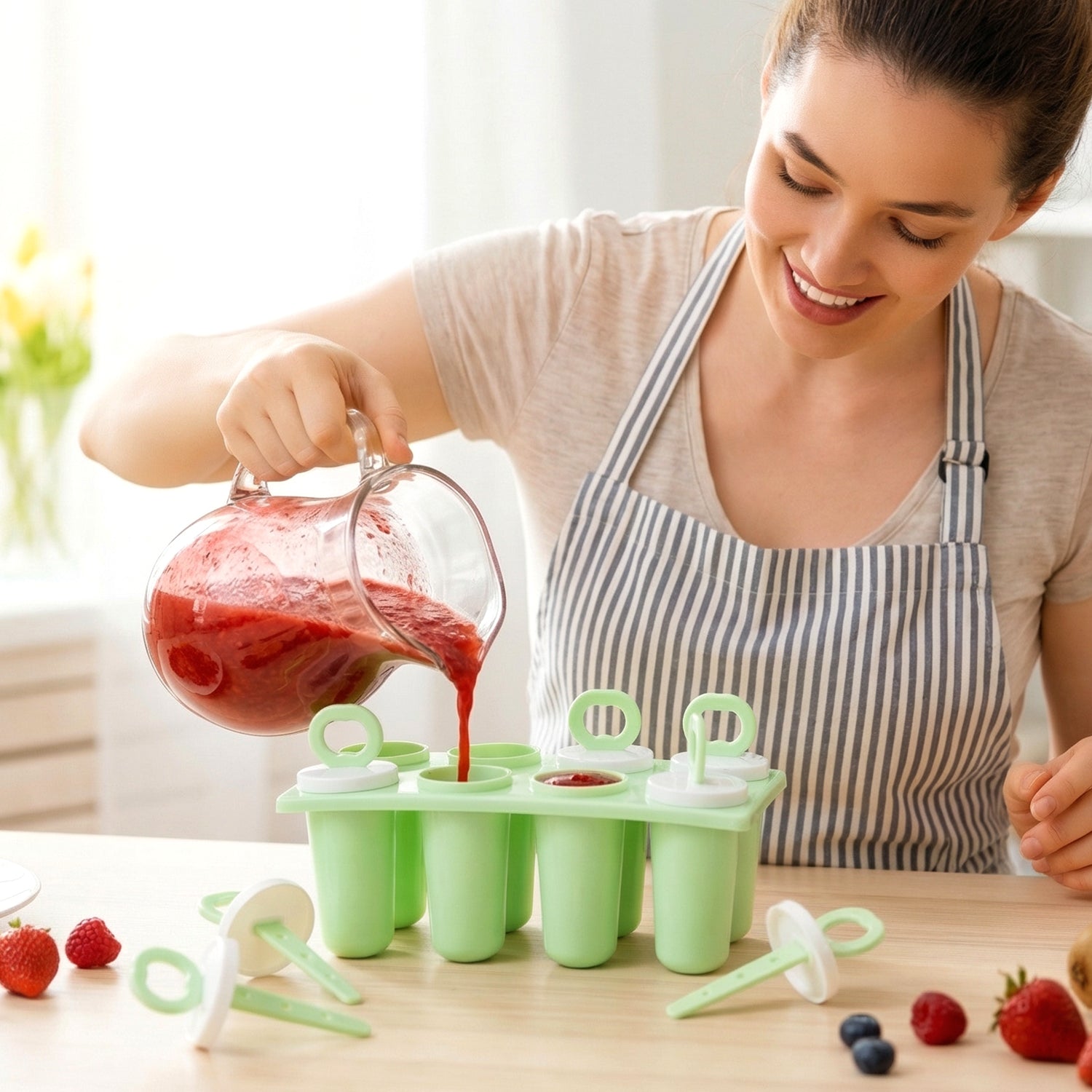 plastic ice pop mold maker set for kids