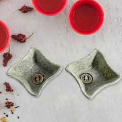DeoDap Ceramic Tea Cups Mug Set with Snacks 4 Pcs - key feature close-up